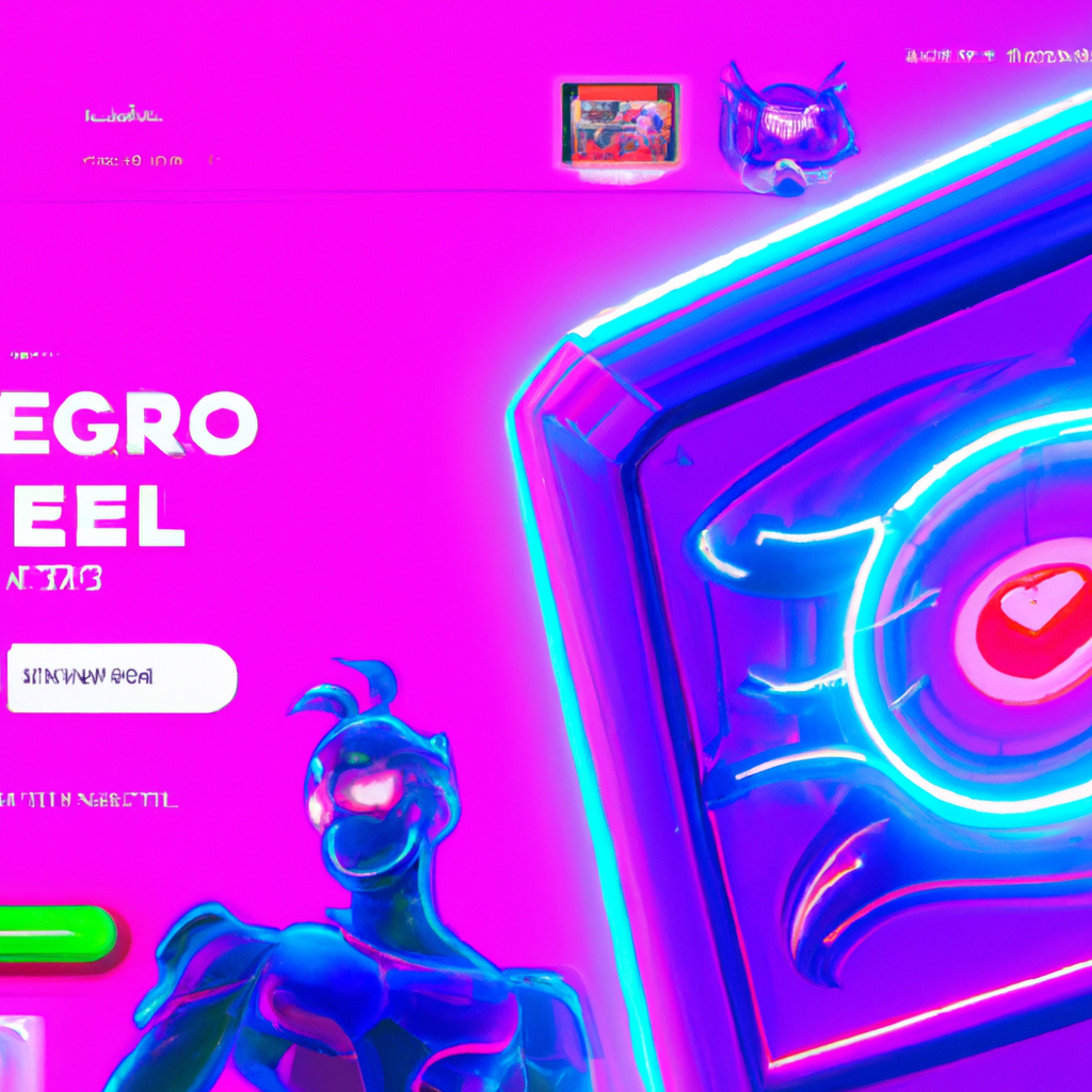 ArcadeForge hero: neon arcade cabinet and UI overlays